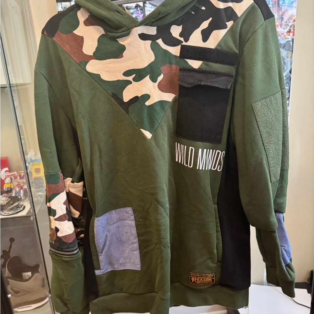 Reason Green and Black Hoodie